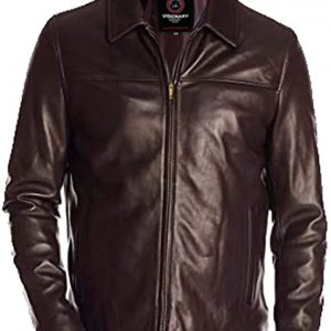 Men’s Fashion Casual Partywear Straight pilot Shirt Style Genuine Leather Jacket For Men-VM1921877