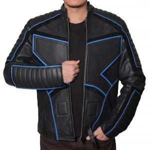 Visionary Modish Genuine Sheepskin Fashion Forward Leather Biker Style Jacket VM-988853A