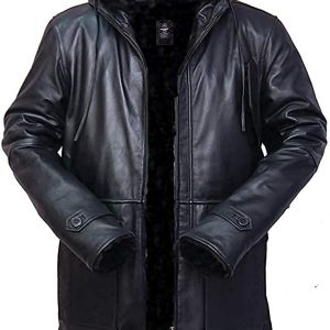Men’s Fashion Original Leather jacket -Genuine Sheepskin Leather Jacket for Men with Hooded-VM19217215