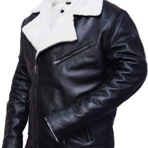 Men’s Fashion Original leather jacket- Genuine Sheepskin B3 Shearling Fur Aviator Flying Leather jacket -VM19217221