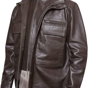 Men’s Fashion Removable Inner Genuine Cow Nappa Milled Grain One Skin Leather Jacket For Men Party Wear – VM19217263
