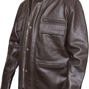 Men’s Fashion Removable Inner Genuine Cow Nappa Milled Grain One Skin Leather Jacket For Men Party Wear – VM19217263