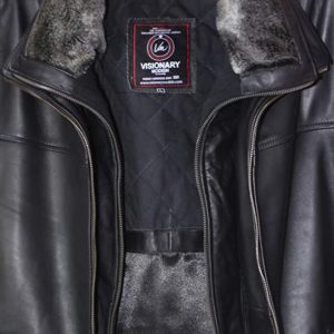 Men’s Fashion Style State Pilot Shirt Original Sheepskin Leather Jacket With Removeable Inner & Fur Collar for Men-VM1921828