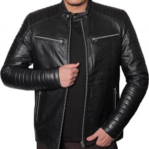 Men’s Fashion Real leather – Genuine Sheepskin Slim fit Style Fashion Jacket- VM19228459