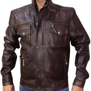 Men’s Fashion Sheepskin Original Leather Bomber Jacket for Men Color Style-VM1921795